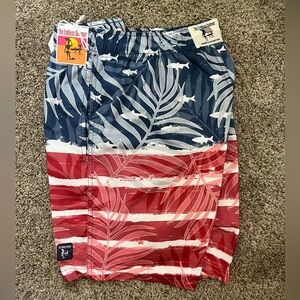 Endless Summer Men’s Printed Swim Trunks with Stretch, 5.5" Inseam - 4th of July